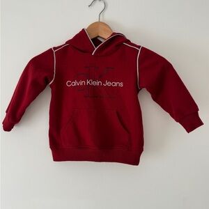 Calvin Klein Jeans Kids Burgundy Hoodie